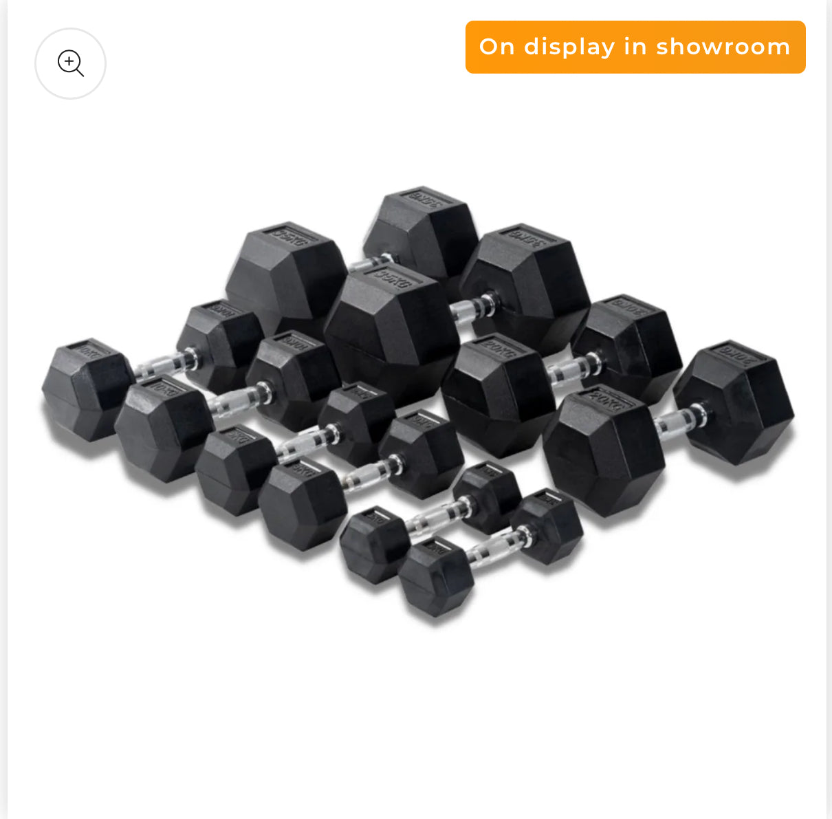 Muscle Motion Rubber Hex Dumbbells 1kg To 50kg (Pair)